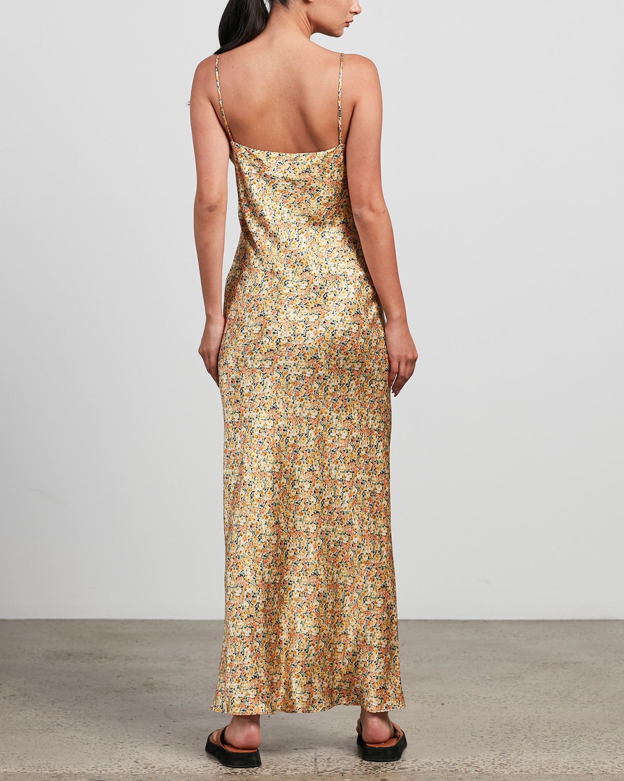 Golden Fields Silk Maxi Dress
