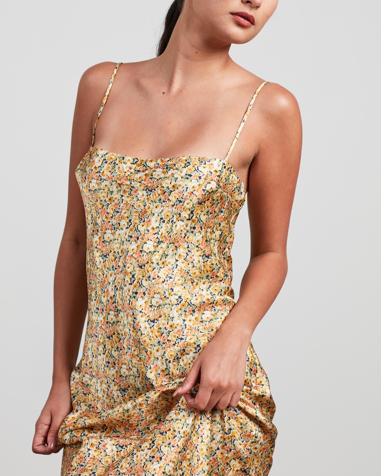 Golden Fields Silk Maxi Dress
