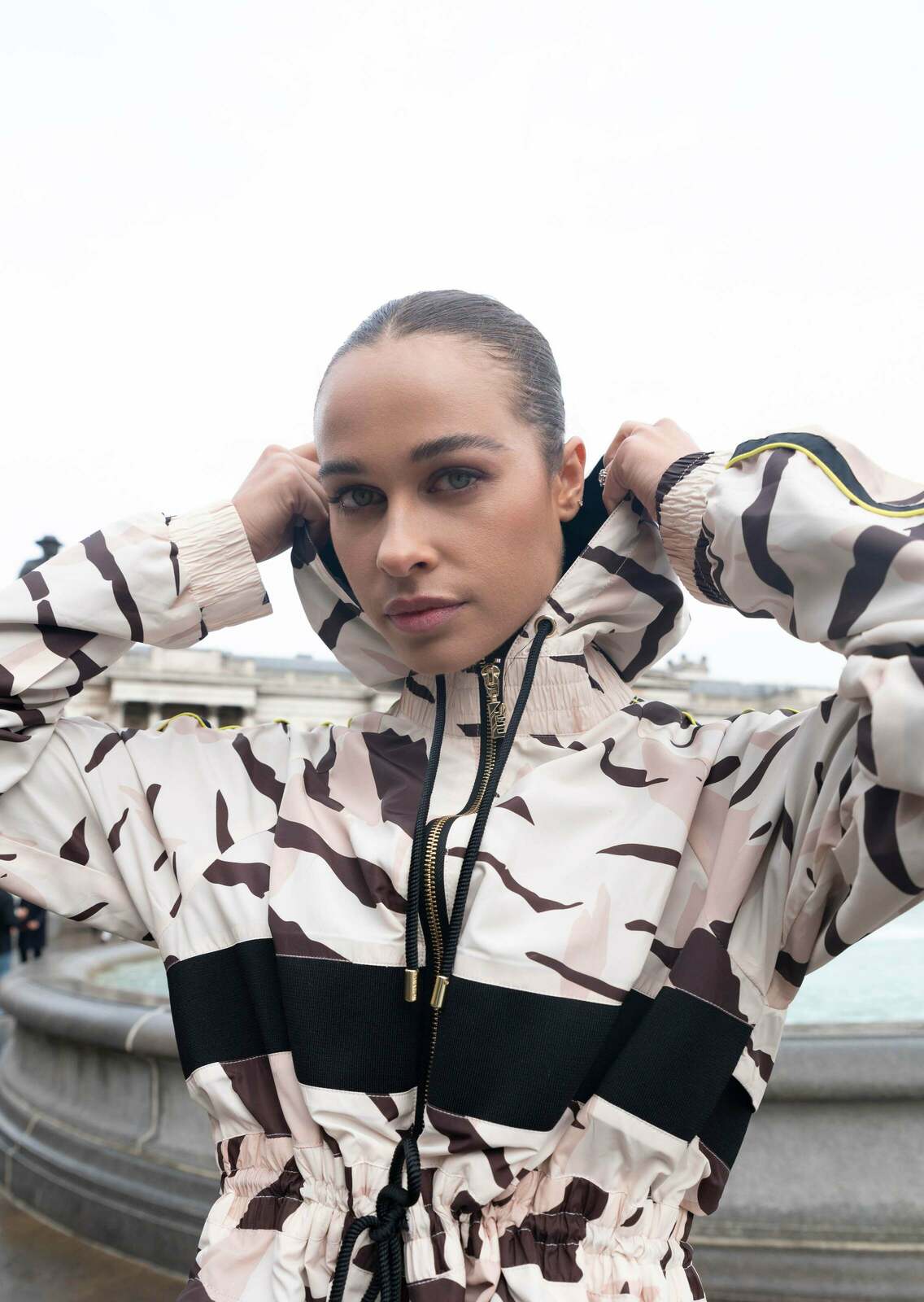 MAN DOWN JACKET IN ANIMAL PRINT