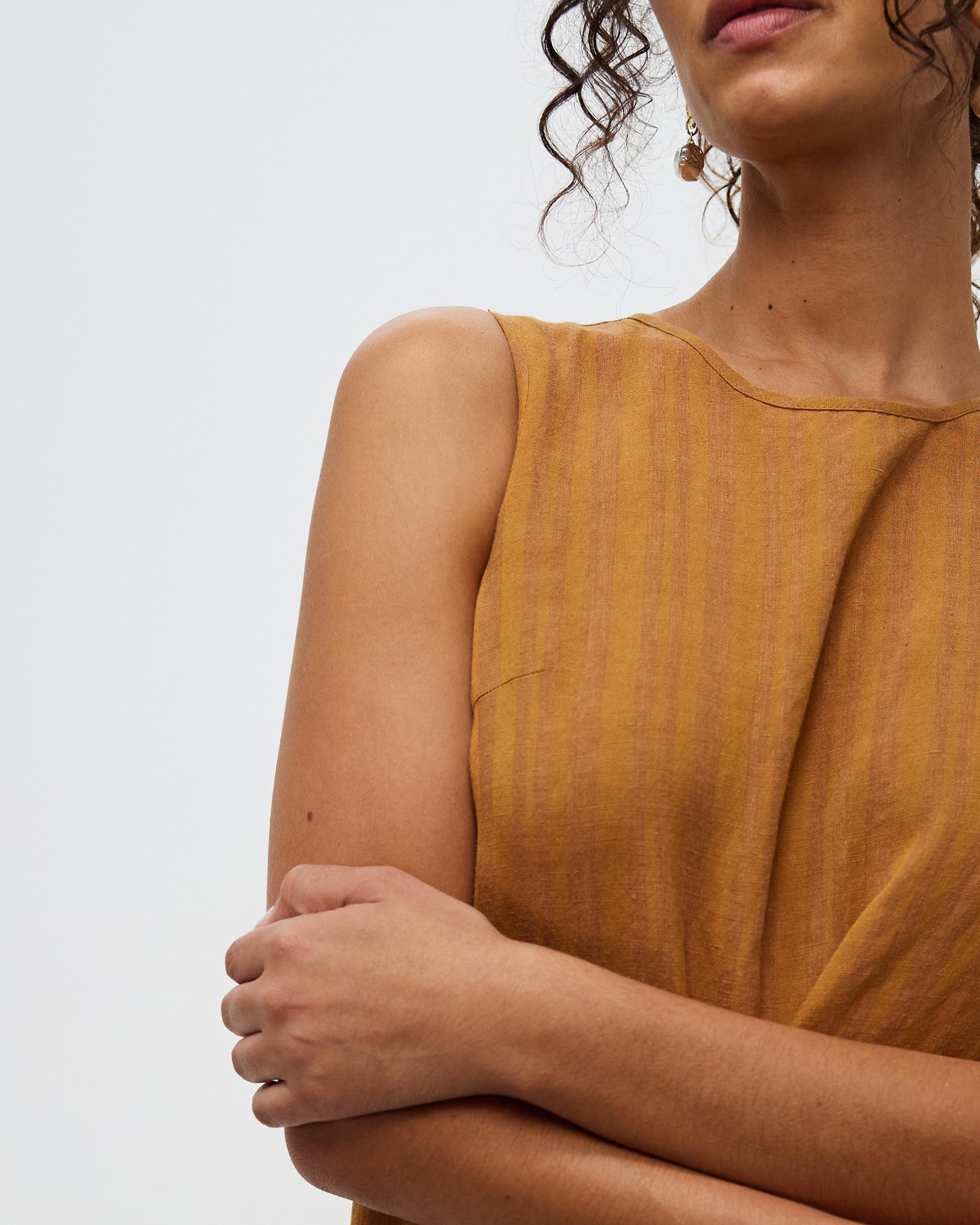 Drop Waist Linen Dress