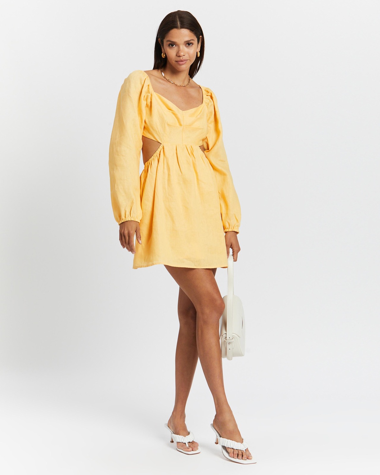 Linen Crossback Mini Dress