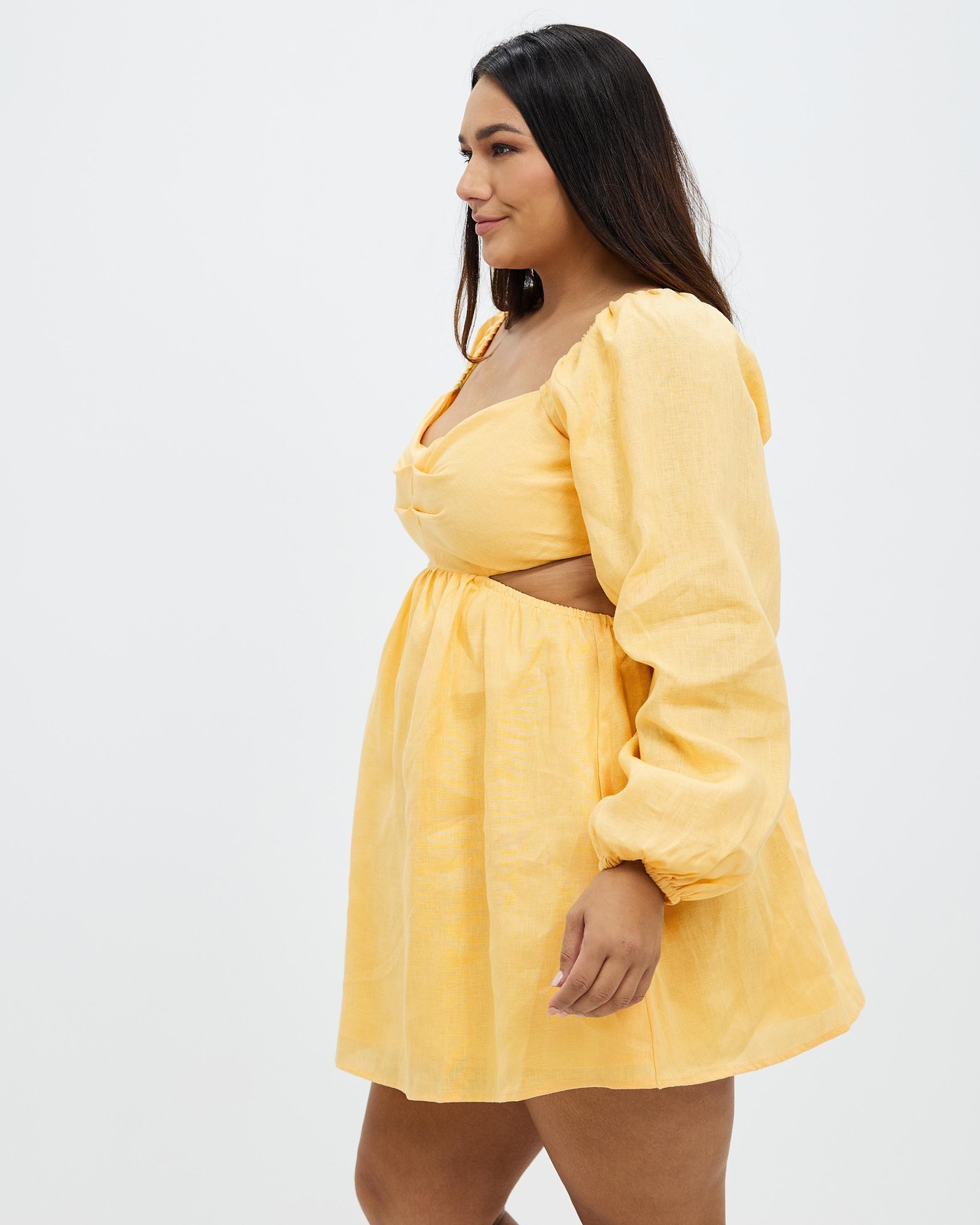 Linen Crossback Mini Dress