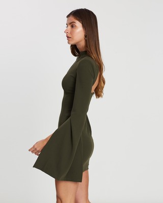 open lace back dress Sense Of Mystery Cape Sleeves Dress  Your Favourite Dresses