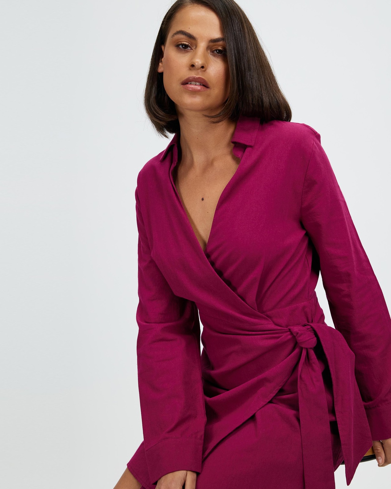 Aurora Wrap Front Dress