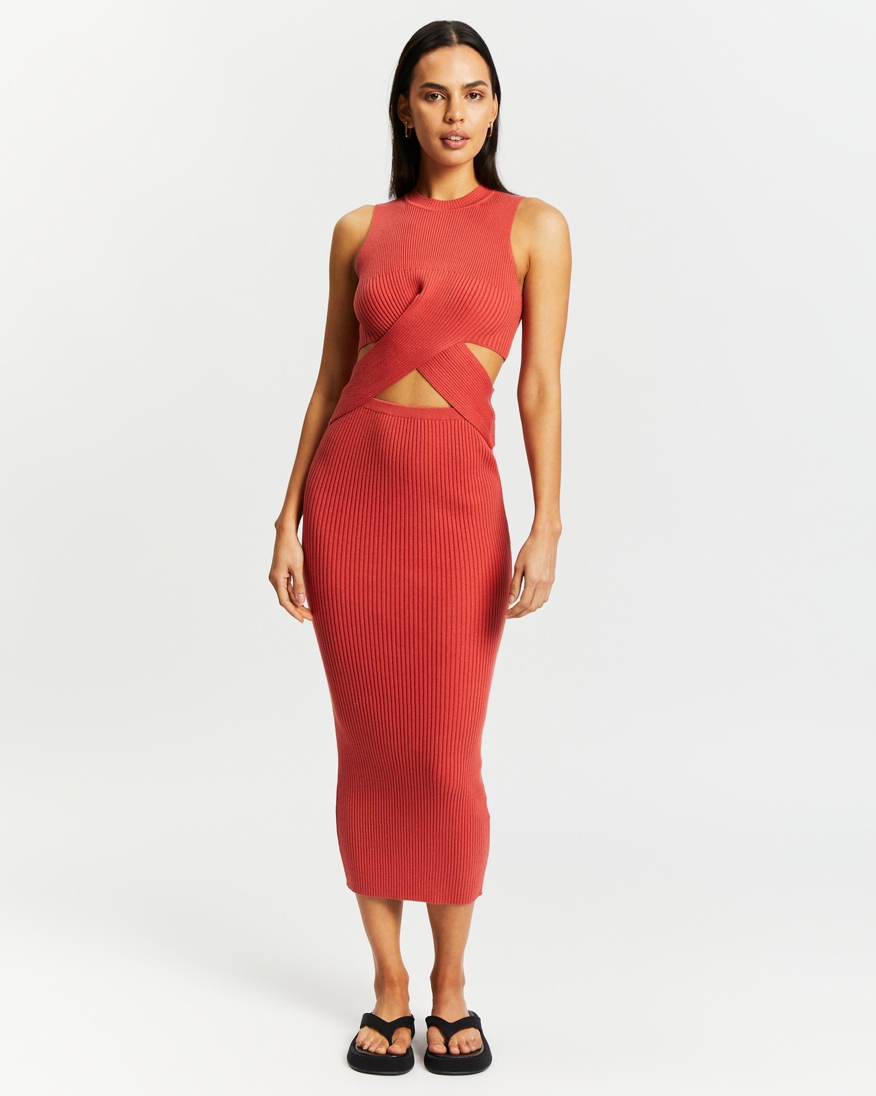 Twist Waist Knit Dress