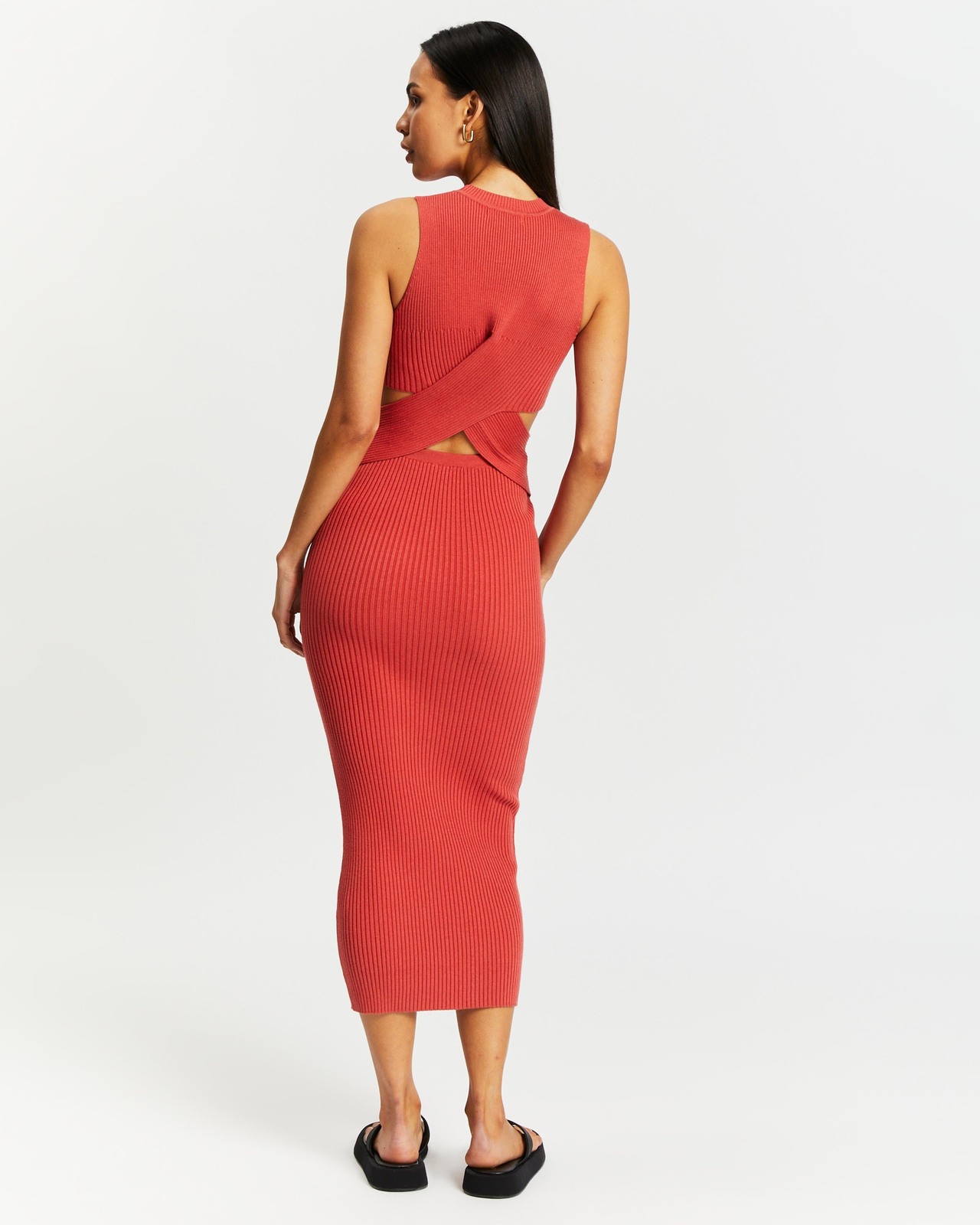 Twist Waist Knit Dress