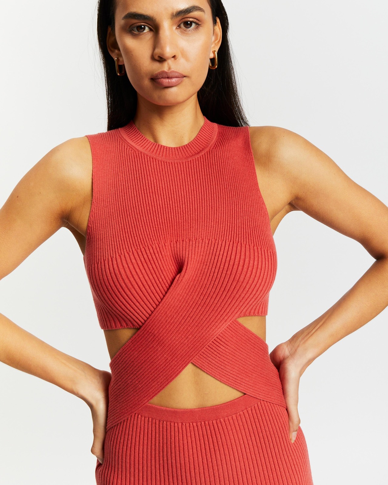 Twist Waist Knit Dress