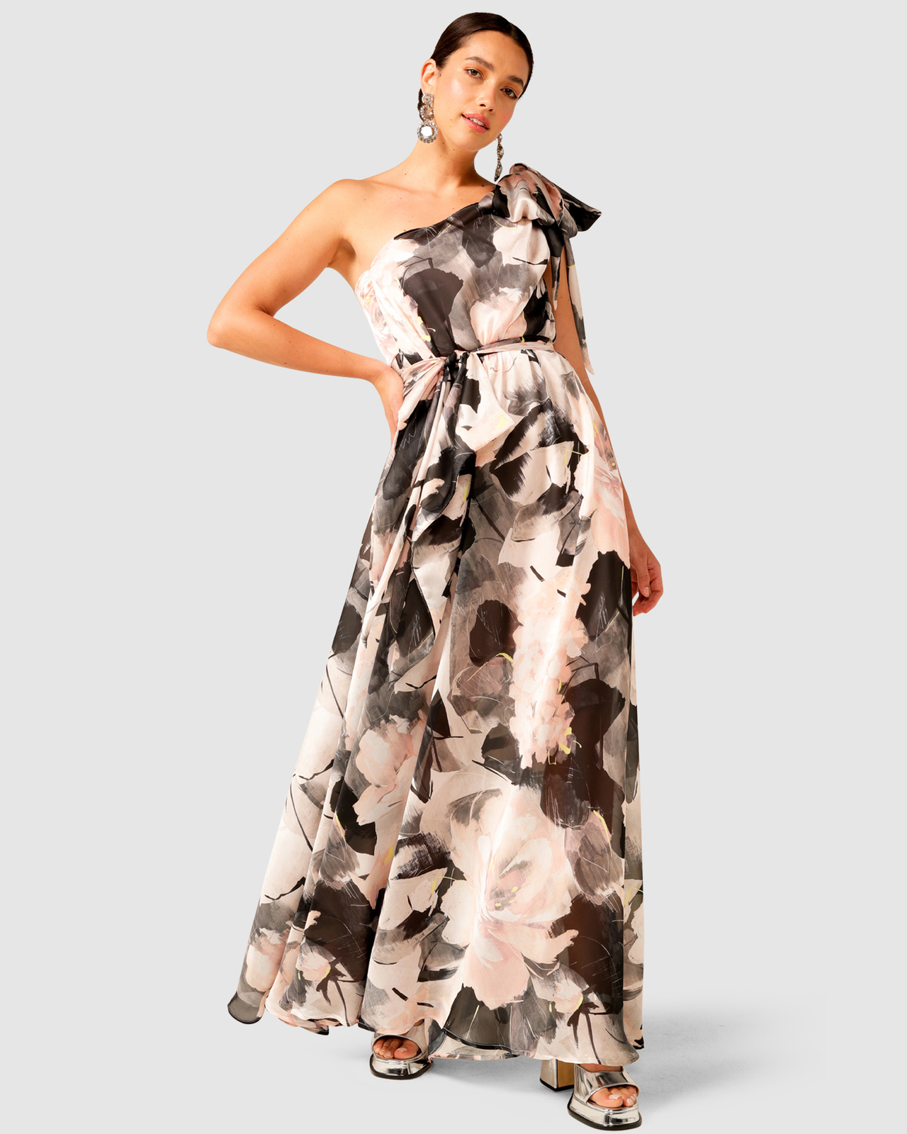 green emerald velvet dress Lenora Maxi Evening Dress in Black Gold