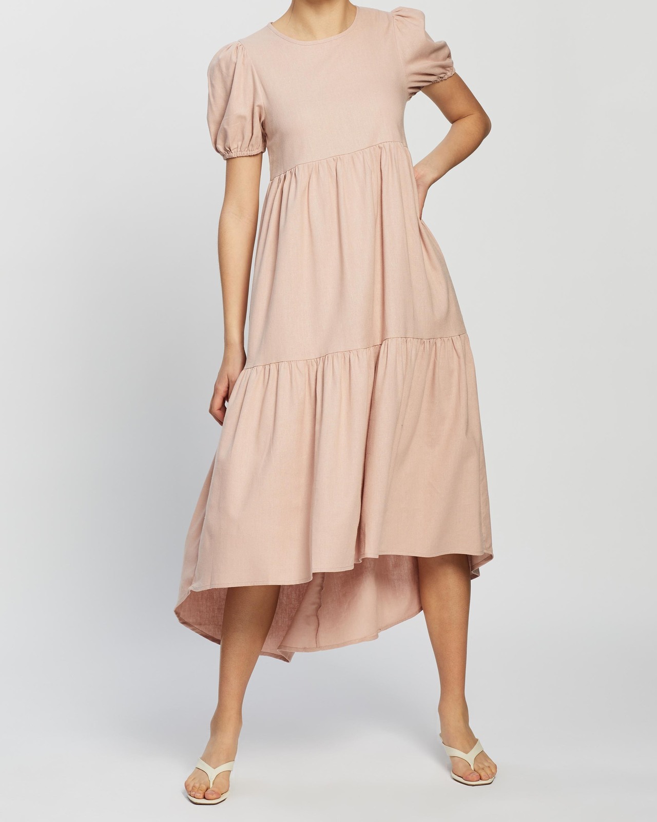 Jada Linen Blend Midi Dress