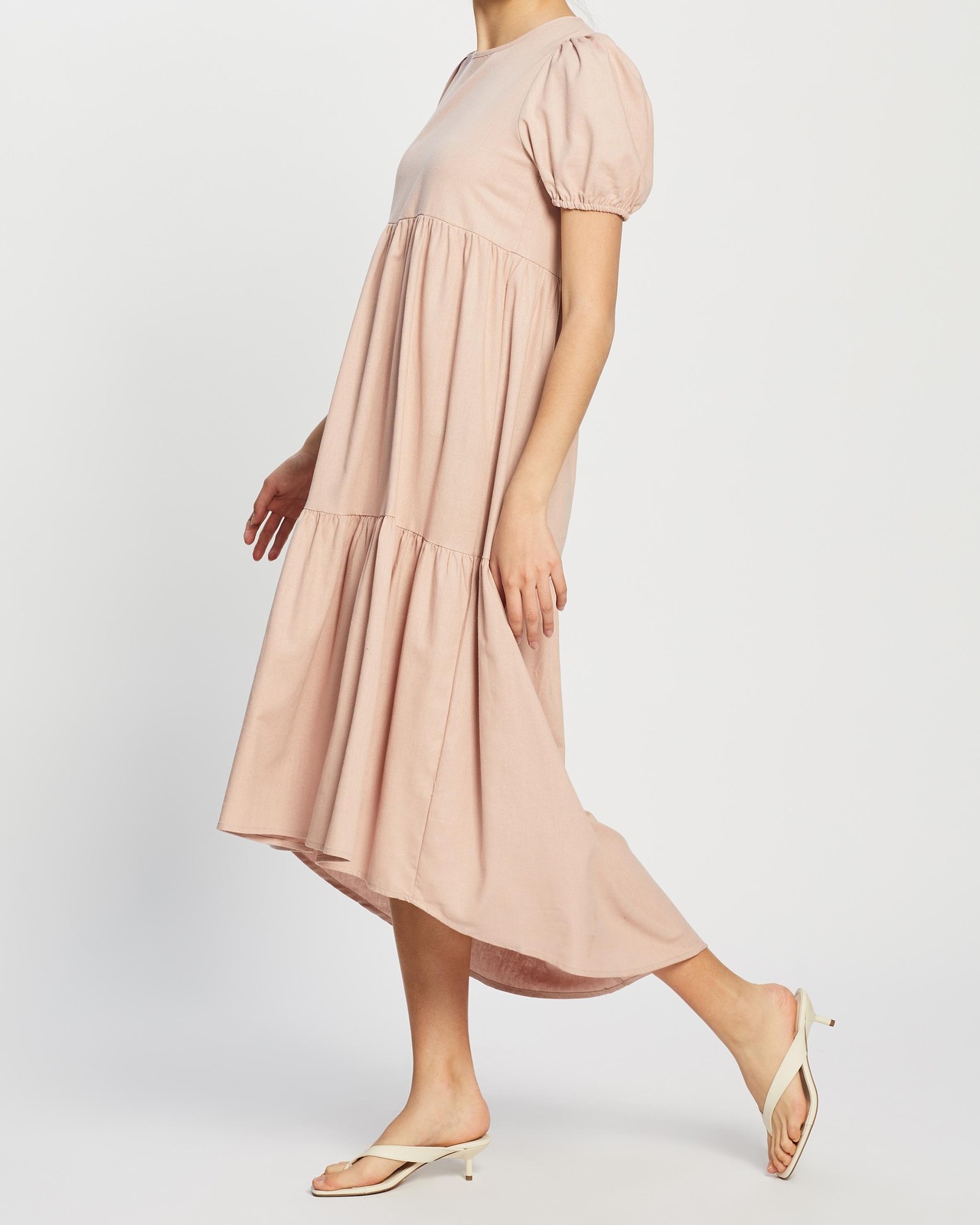 Jada Linen Blend Midi Dress