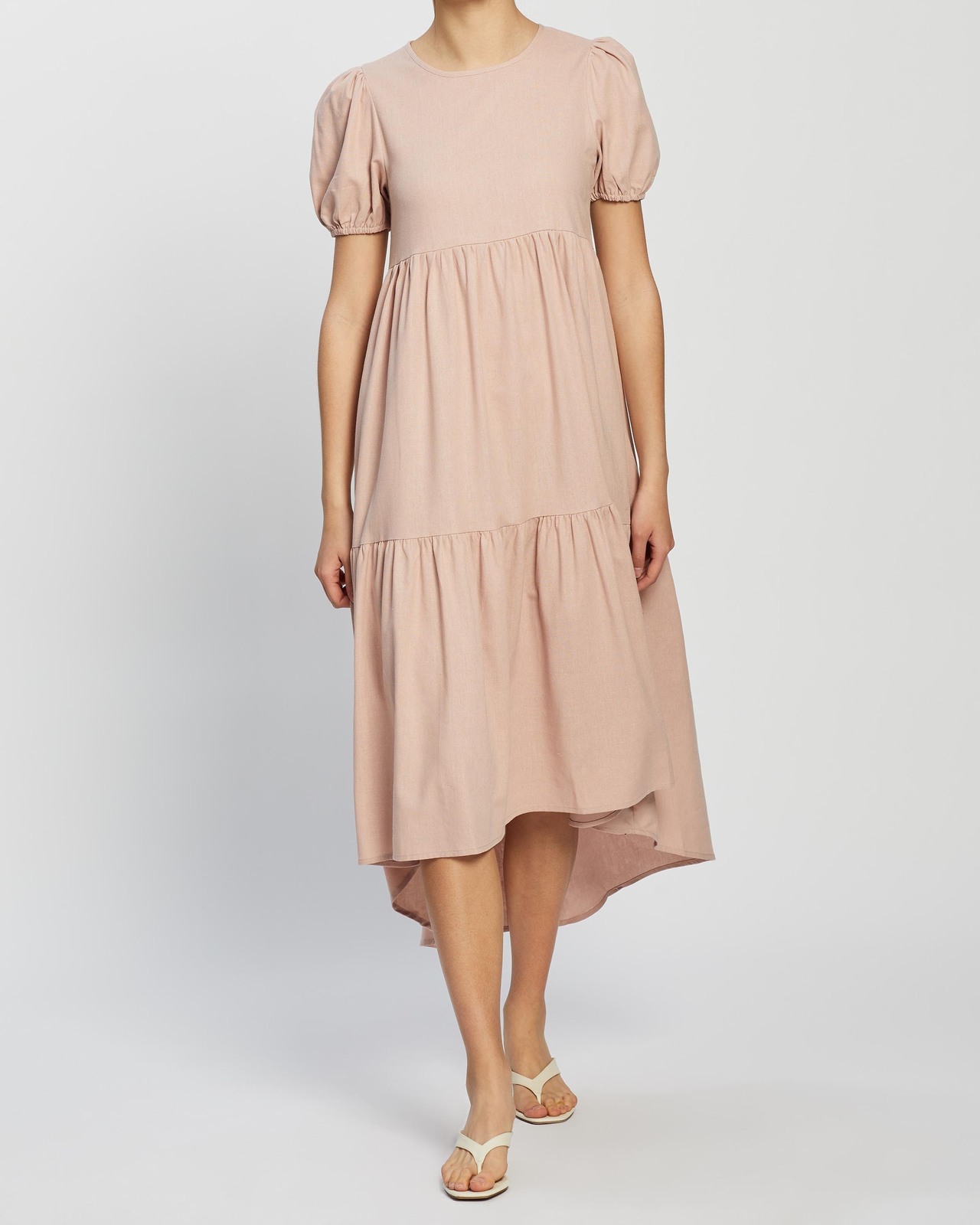 Jada Linen Blend Midi Dress