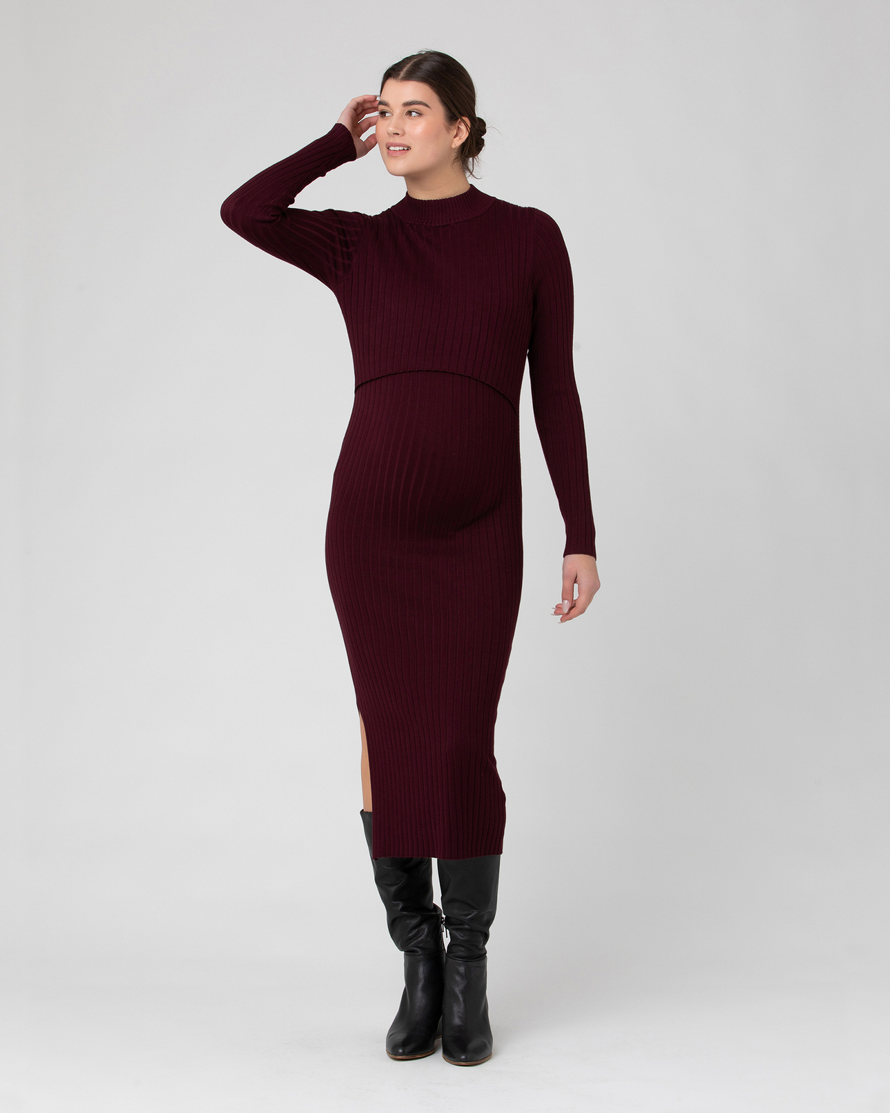 Nella Rib Nursing Knit Dress