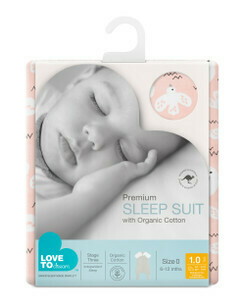 NEW Love To Dream™ Organic Sleep Suit 1.0 TOG Pink Doves