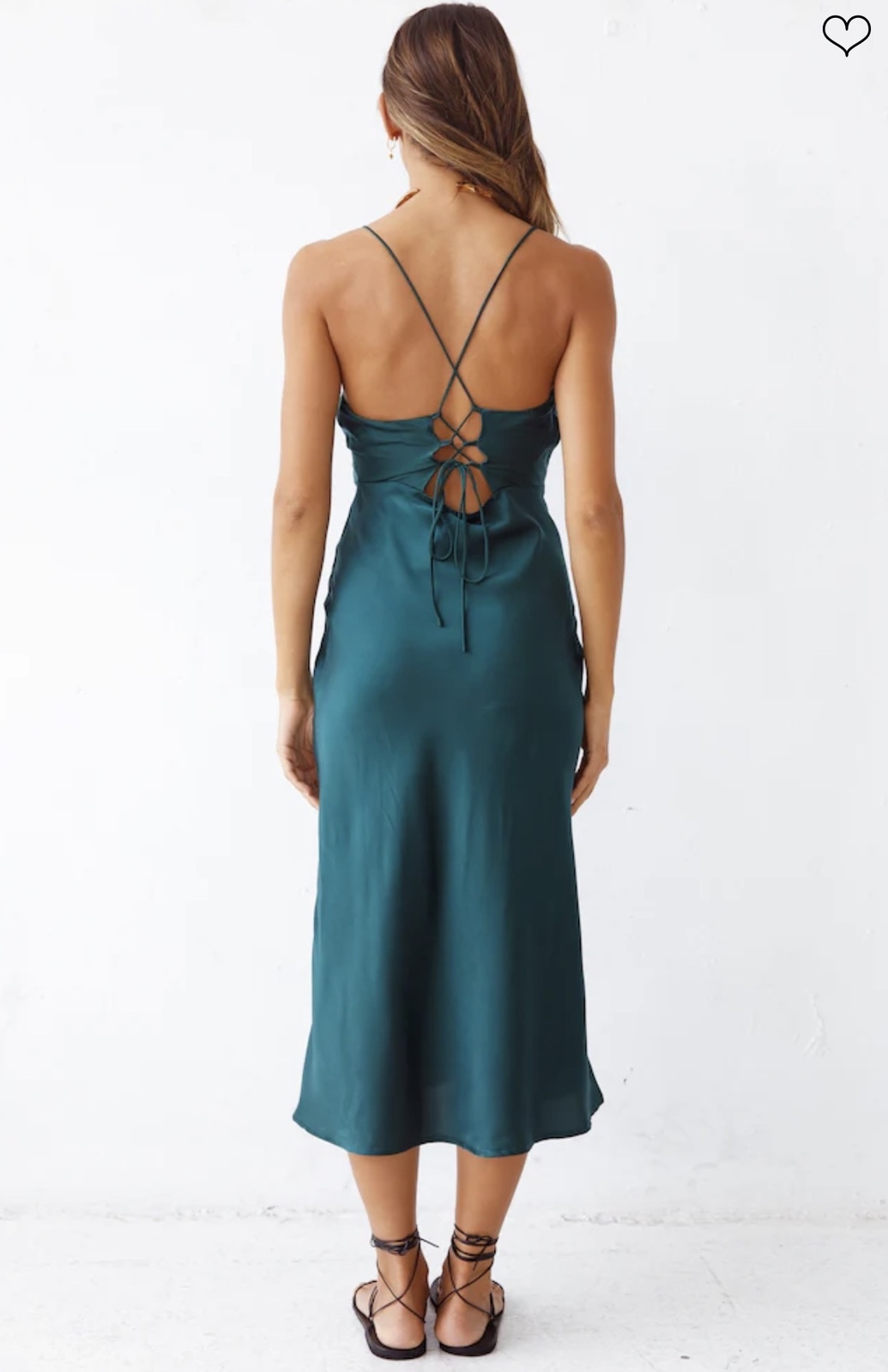 Fortunate One Autumn Valley Midi Dress Forest Green - AirRobe
