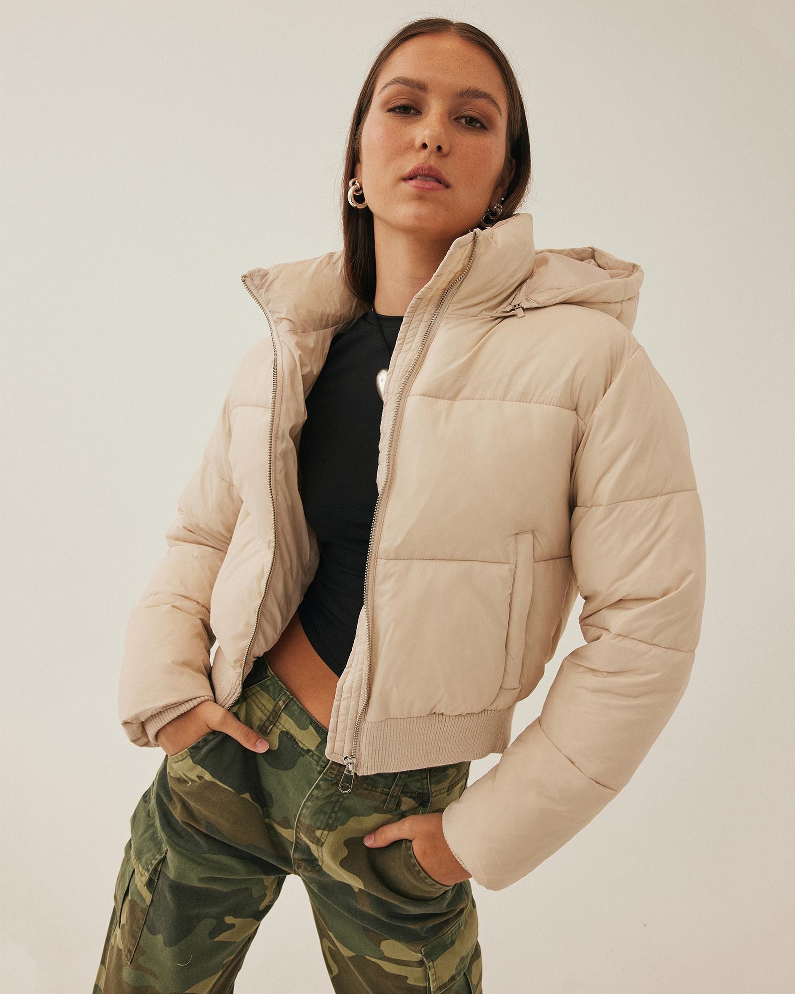 Depop Supre Leather Blazer Cropped Puffer Vest Supre Puffer Jacket