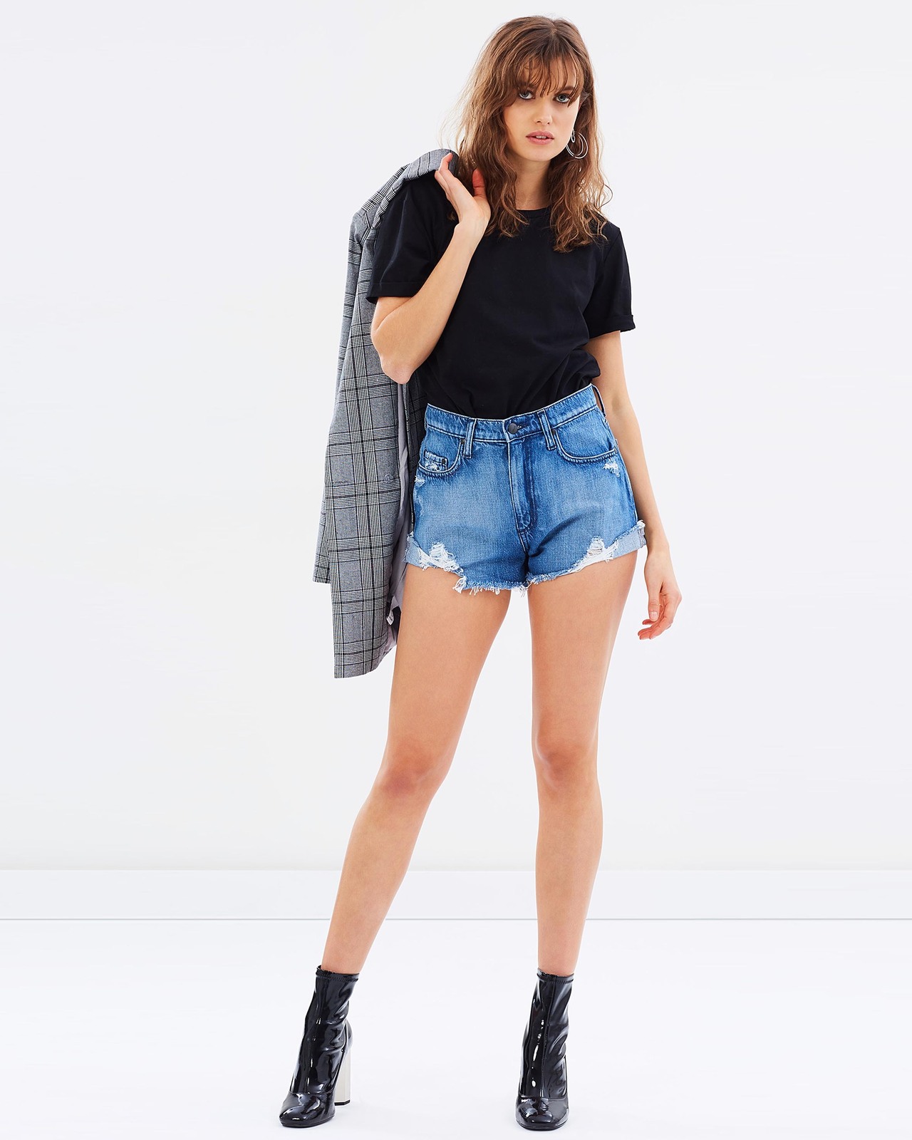 Frayed Skyline Shorts
