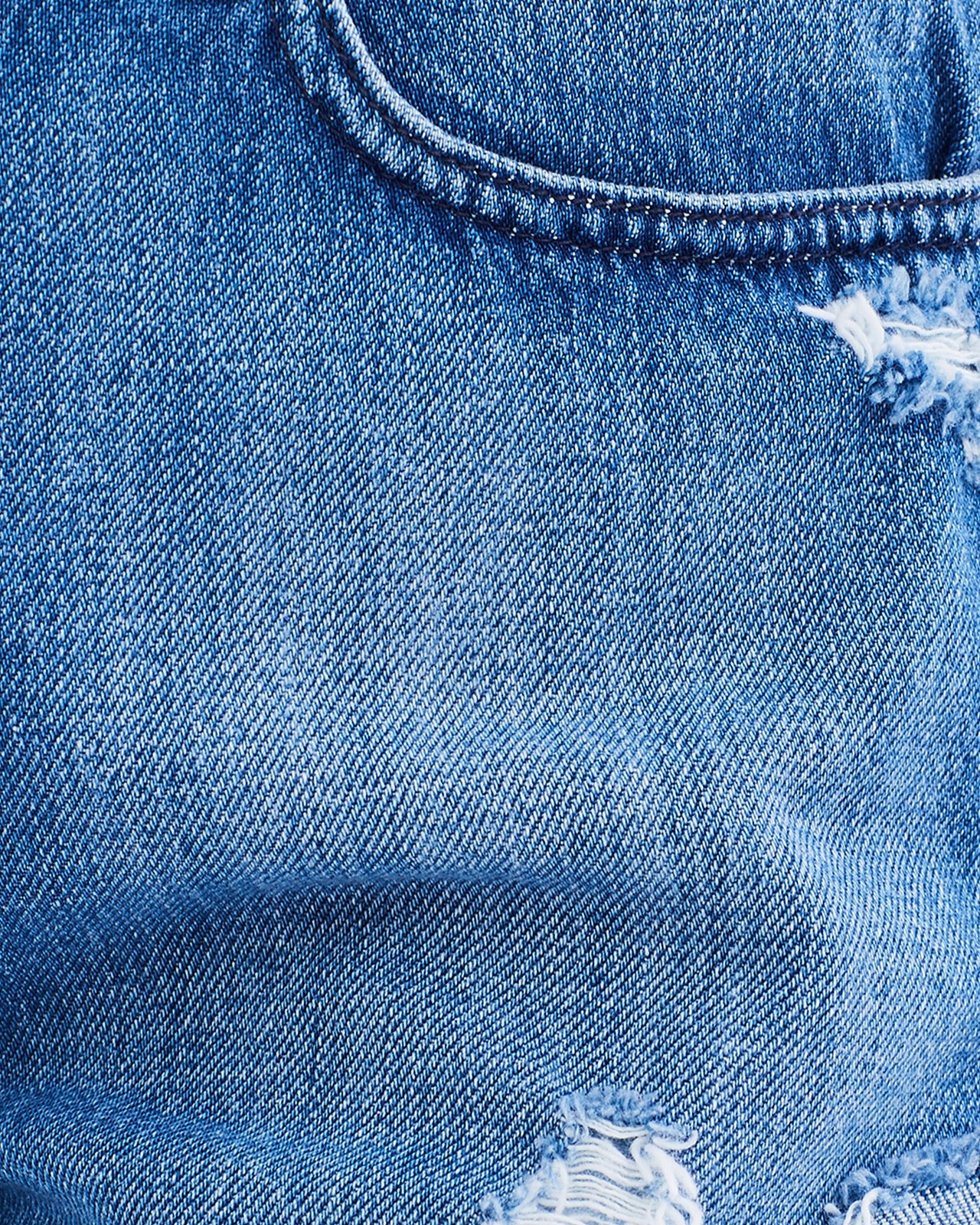 Frayed Skyline Shorts