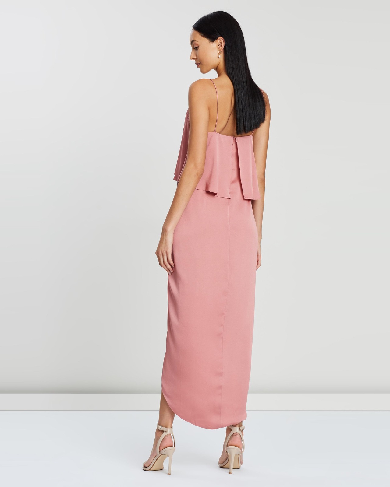 Luxe Draped Cocktail Frill Dress