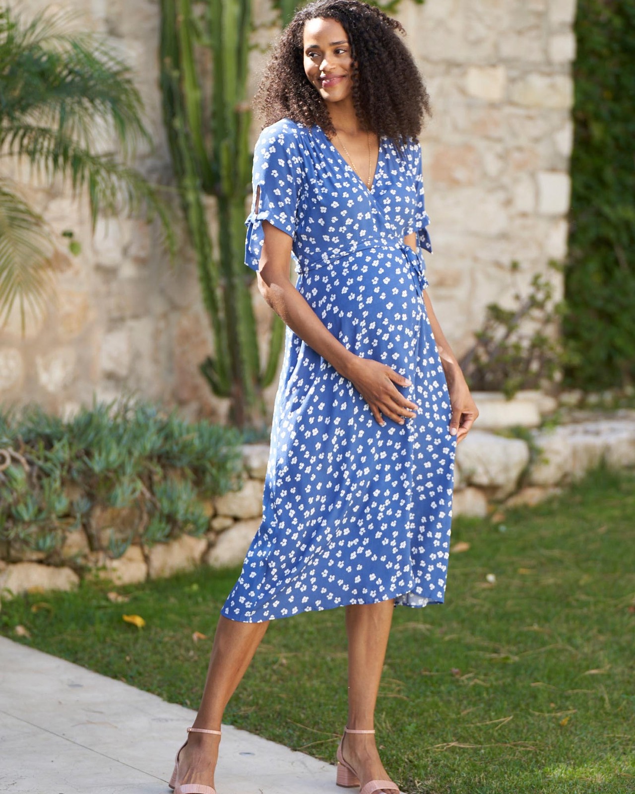 Seraphine Bessie Maternity Midi Wrap Dress - AirRobe Seraphine Bessie Maternity Midi Wrap Dress - AirRobe