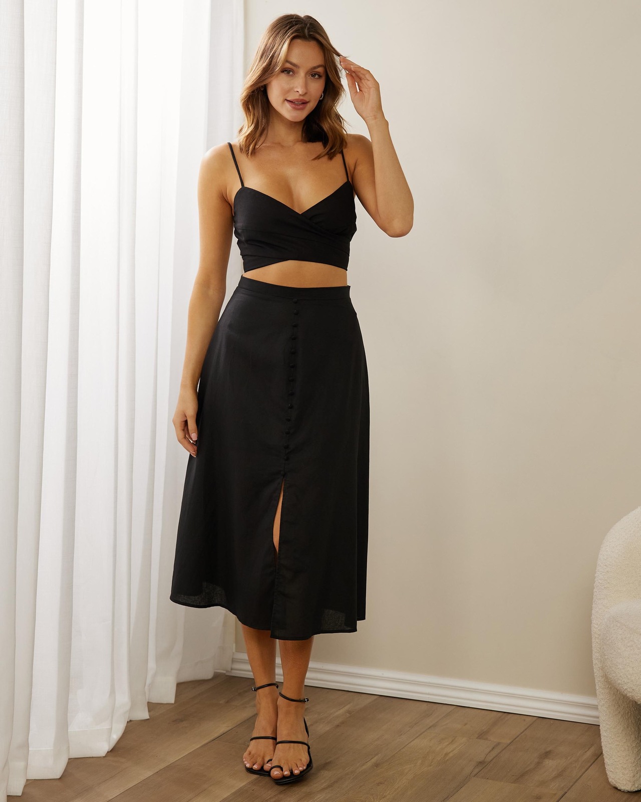Amiah Linen Blend Top