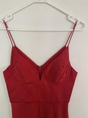 Zimmermann - silk sueded bralette dress red - AirRobe