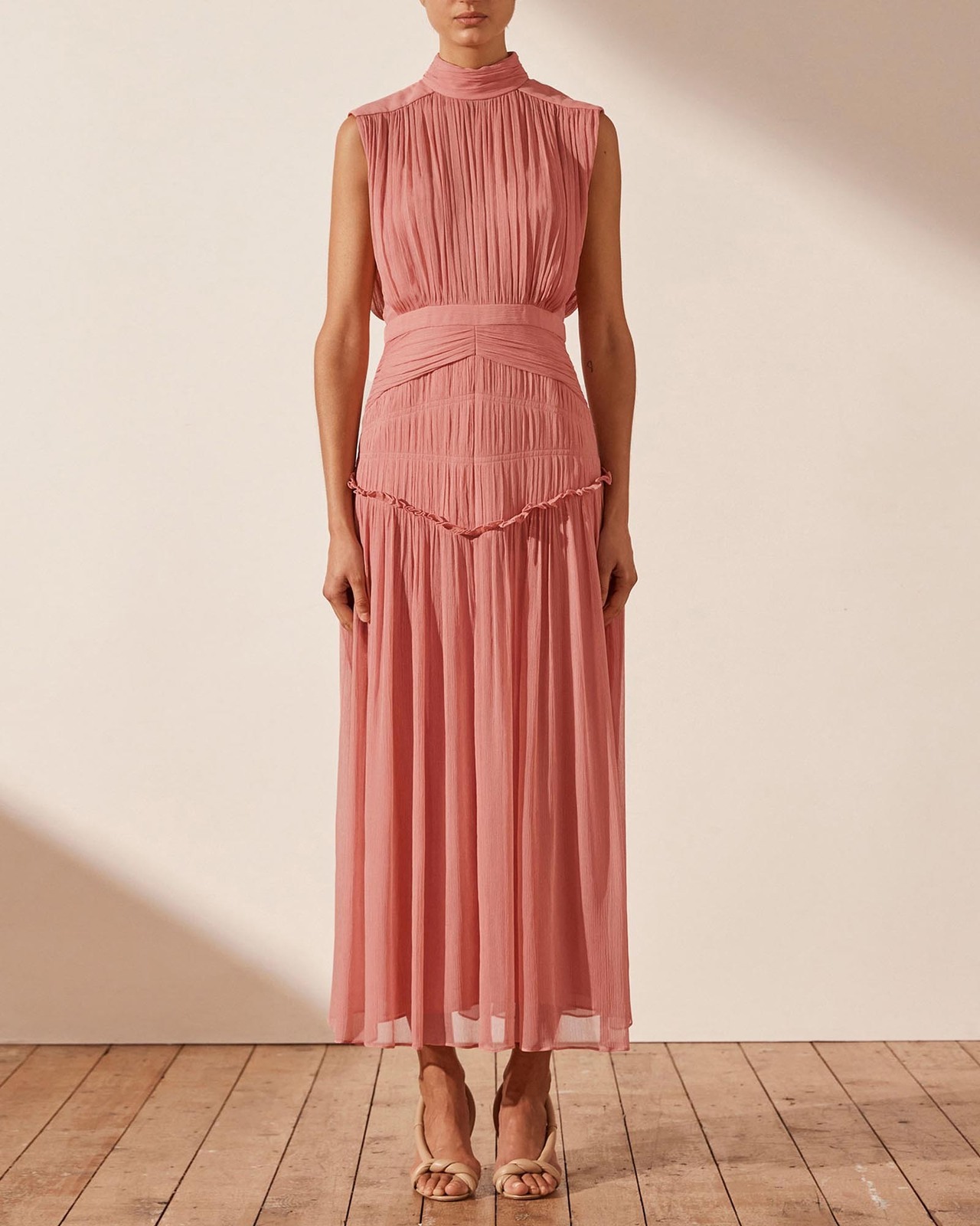 Shona Joy Lauren High Neck Midi Dress AirRobe