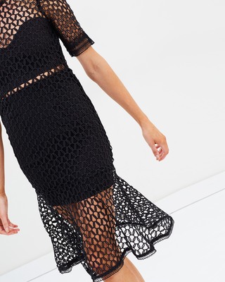 bardot fiona mesh dress Bardot Fiona Mesh Dress in Black