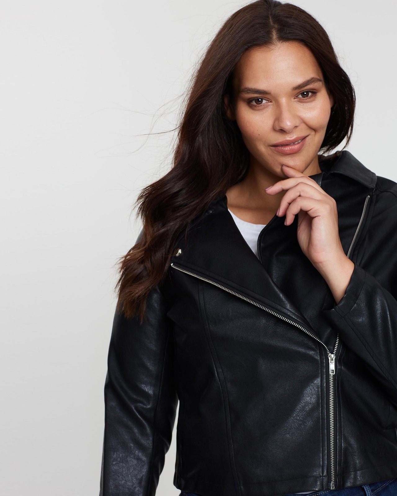 Harper PU Biker Jacket