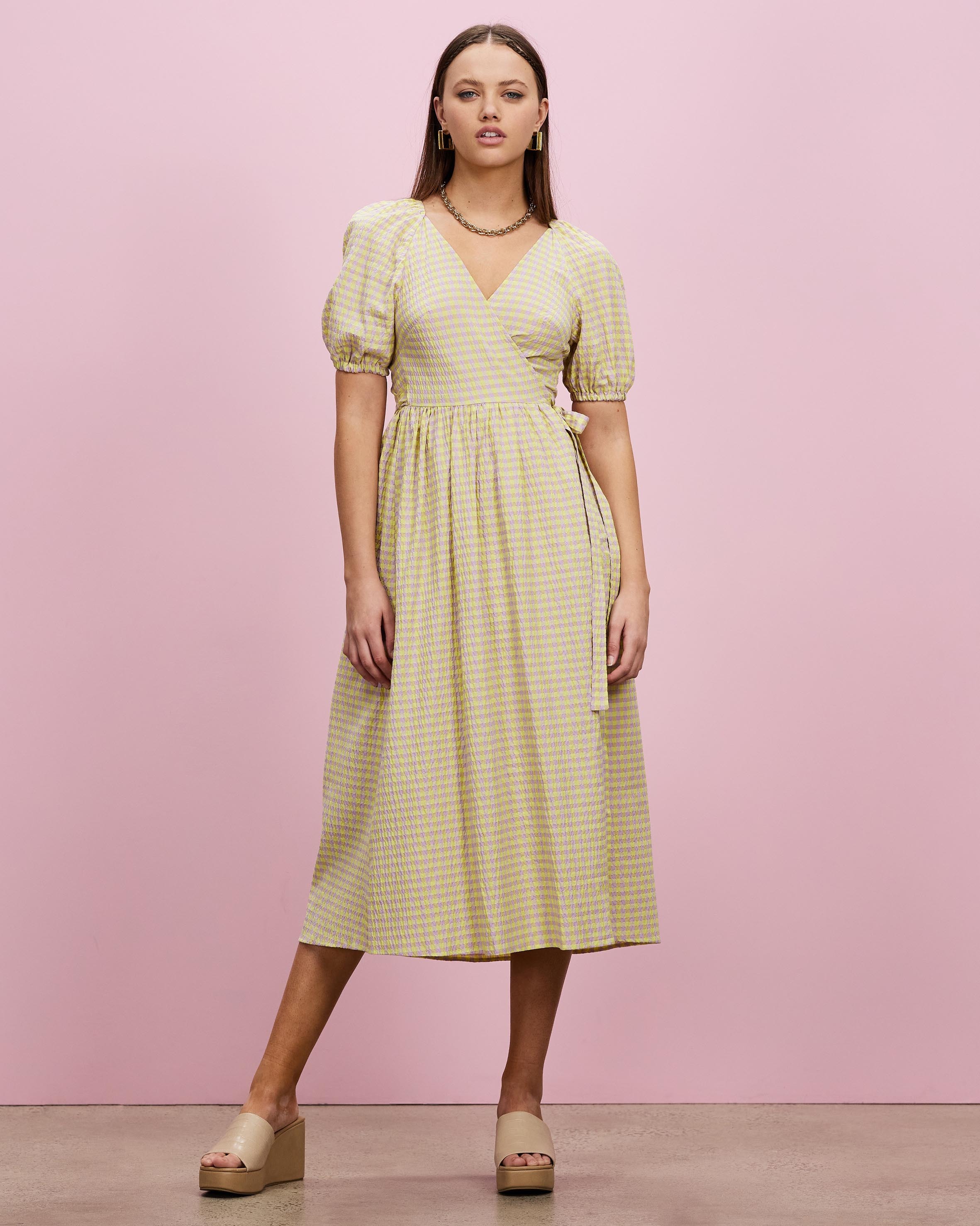 topshop midi shirt dress Topshop open collar ruched long sleeve midi shirt dress in taupe
