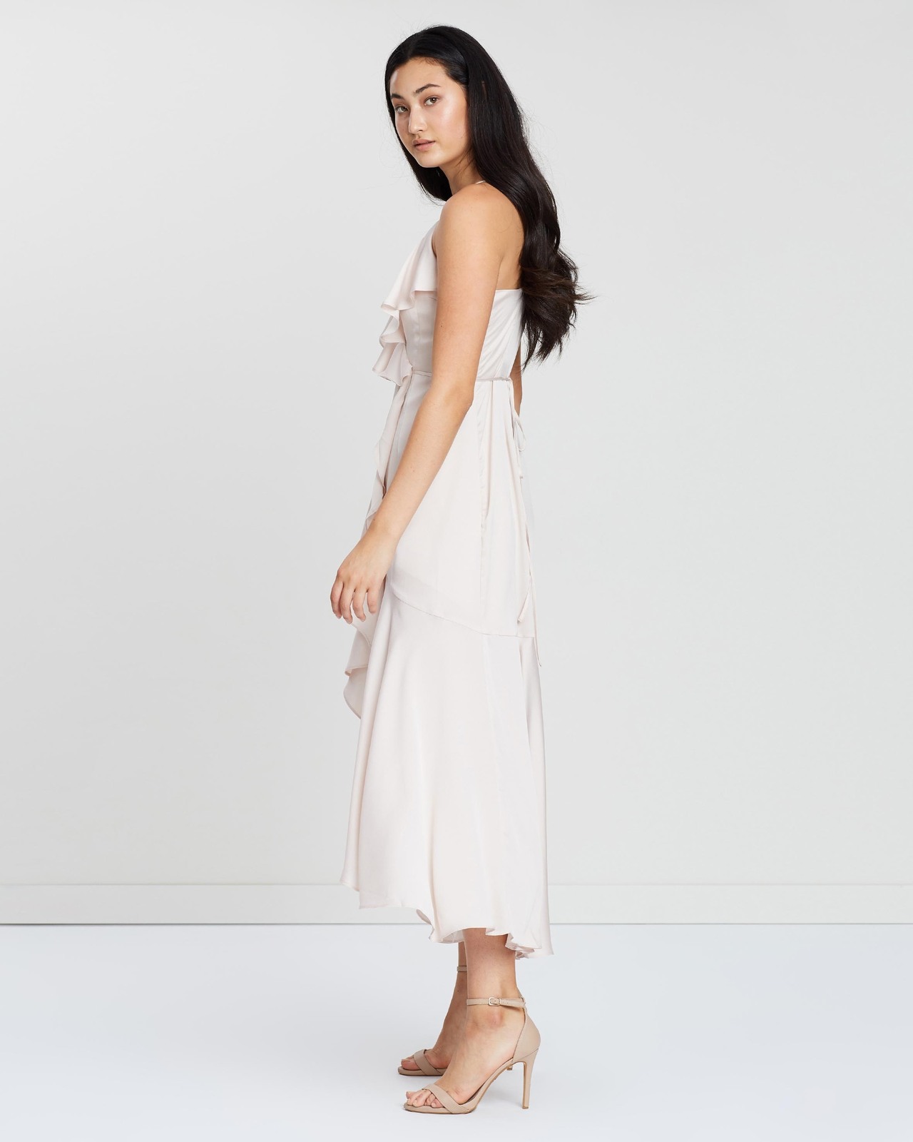 Shona Joy Luxe Bias Frill Wrap Dress