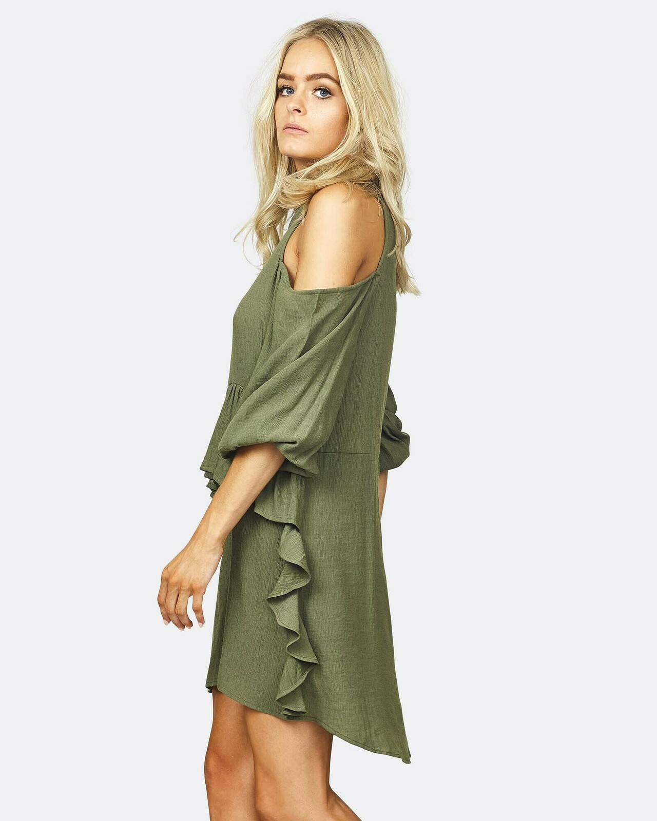 sun and moon off the shoulder dress Shona Joy La Lune Off Shoulder Tie Maxi Dress in White