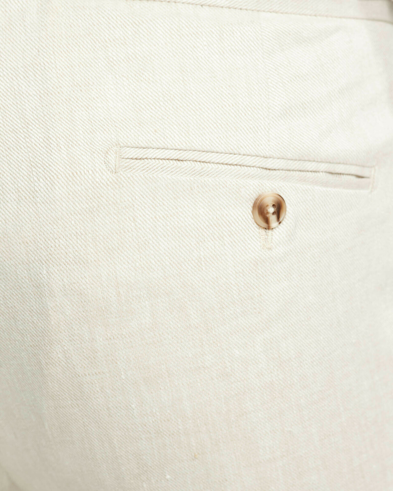 Folded Cuff Linen Trousers