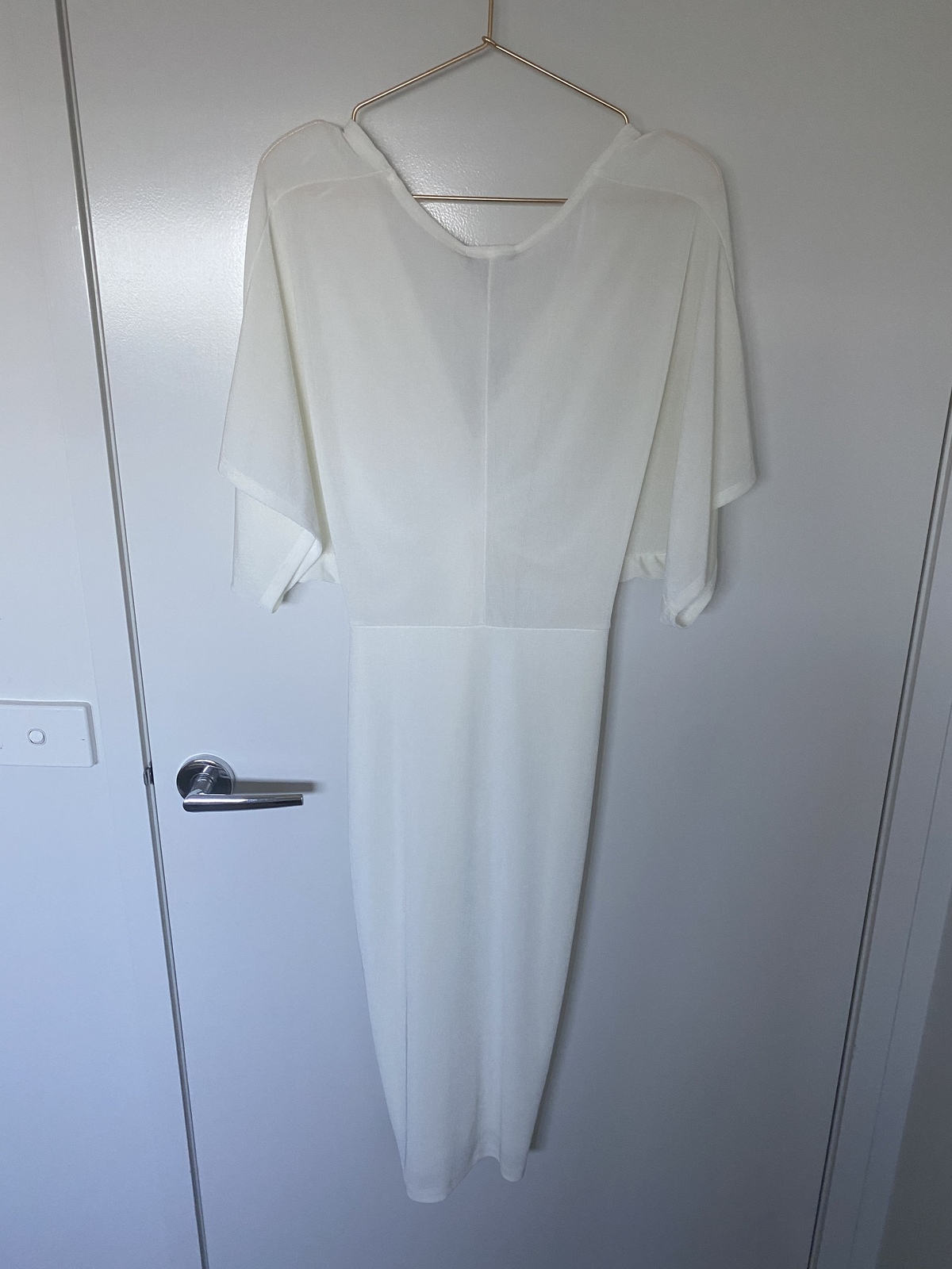 Off the shoulder white dress