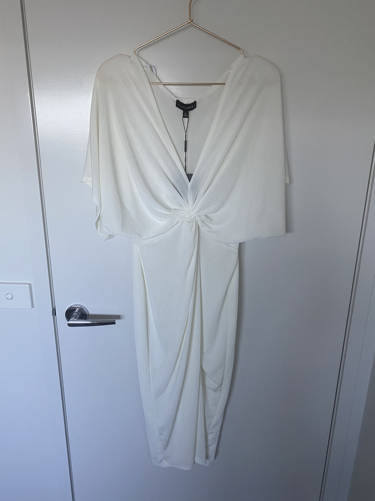 Off the shoulder white dress