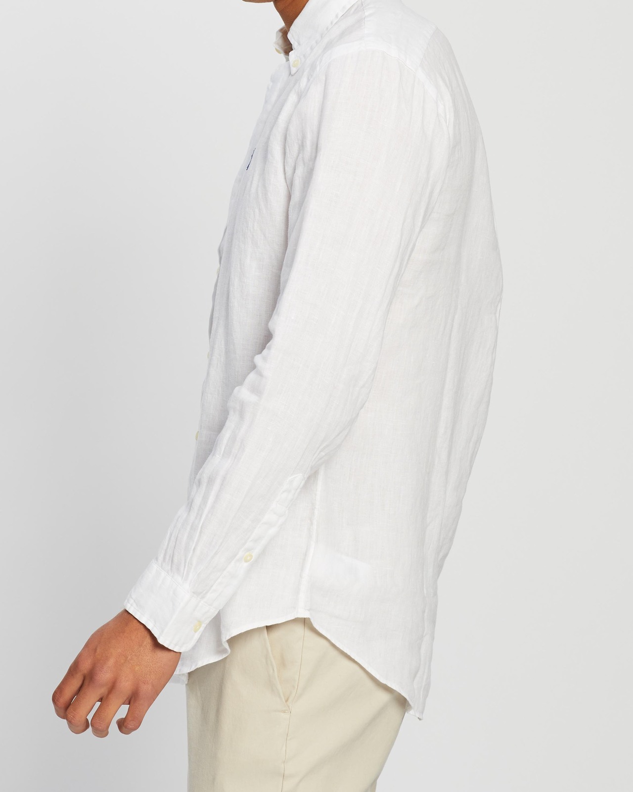 Custom Fit Long Sleeve Linen Sport Shirt
