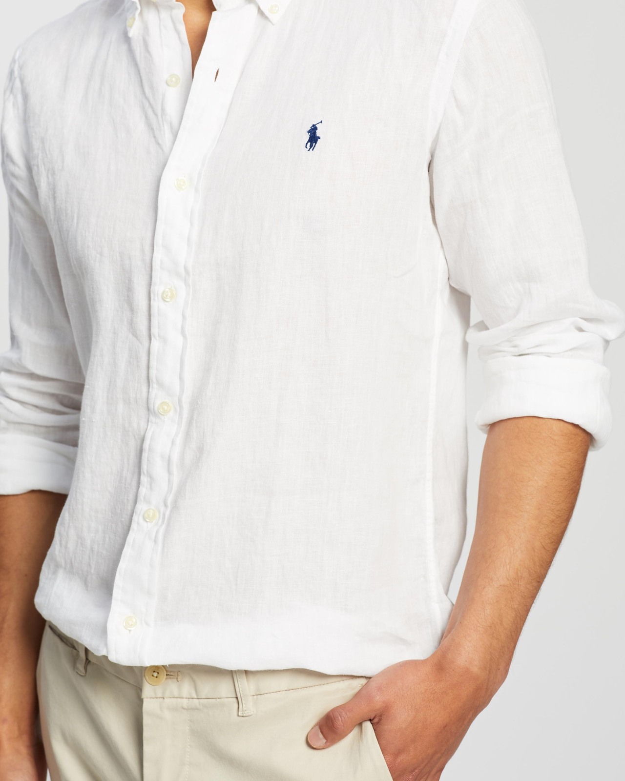 Custom Fit Long Sleeve Linen Sport Shirt