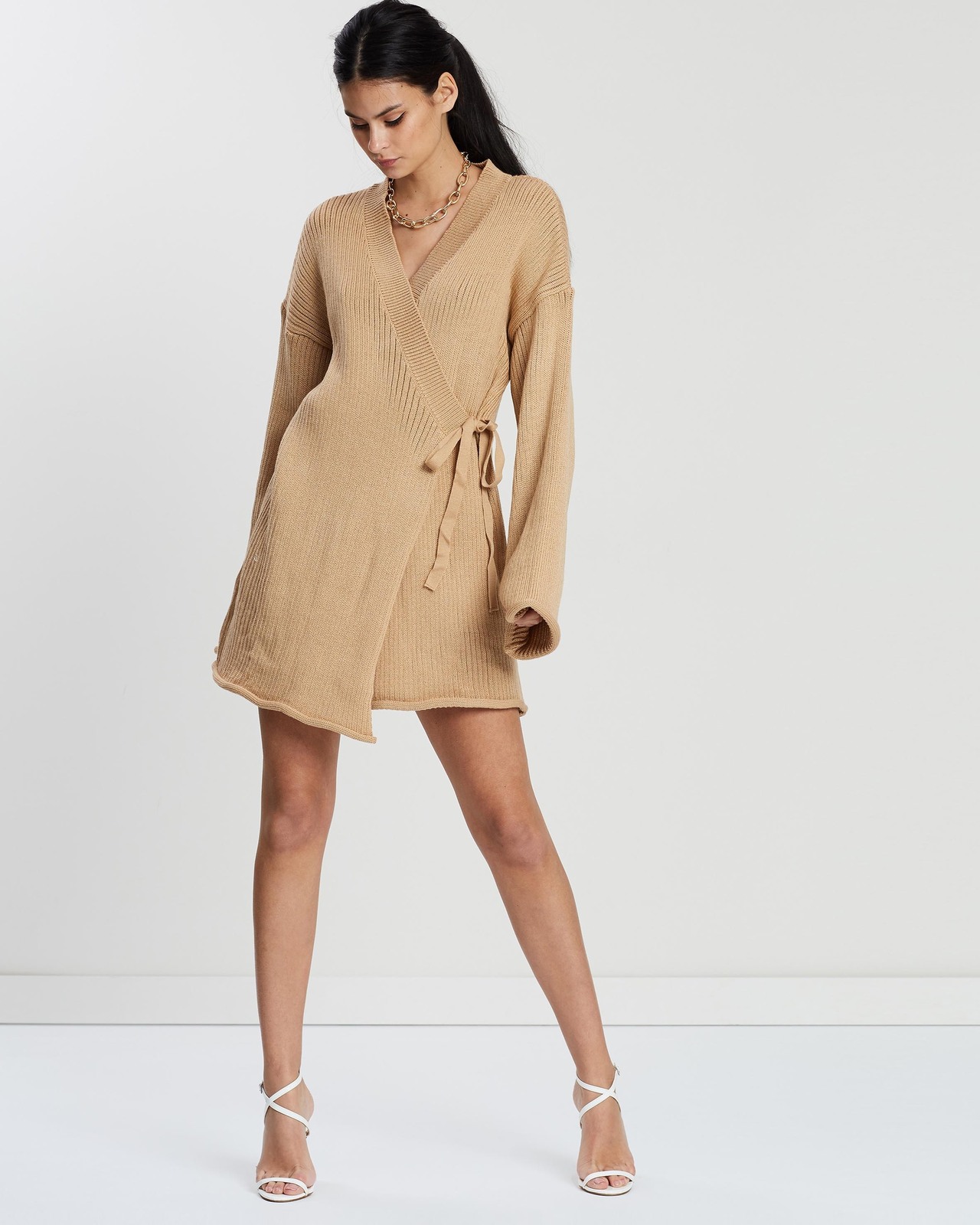 NA-KD Overlap Knitted Dress - AirRobe