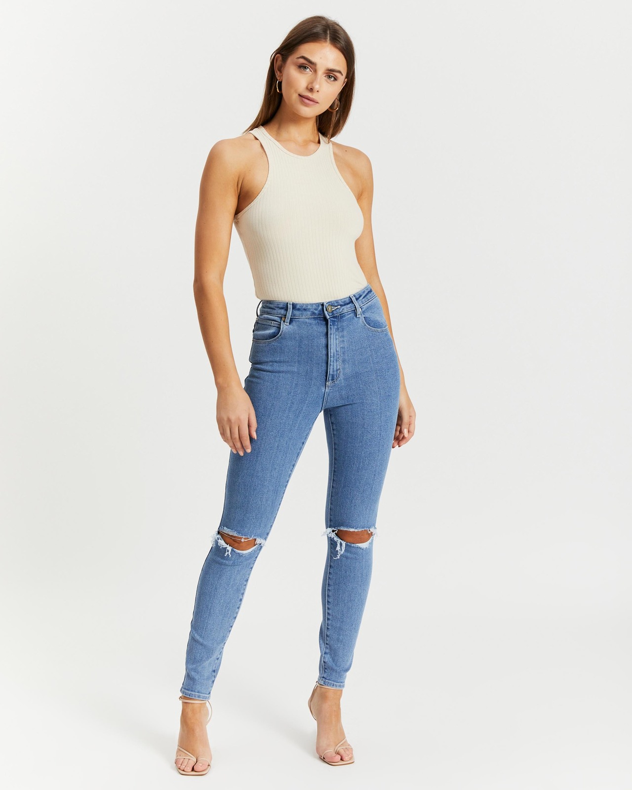 A High Skinny Ankle Basher Jeans