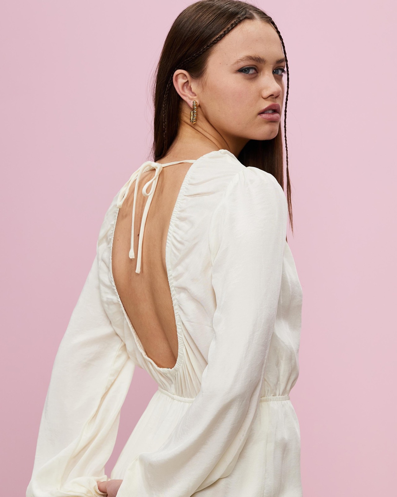 Tiered Tie Midi Dress