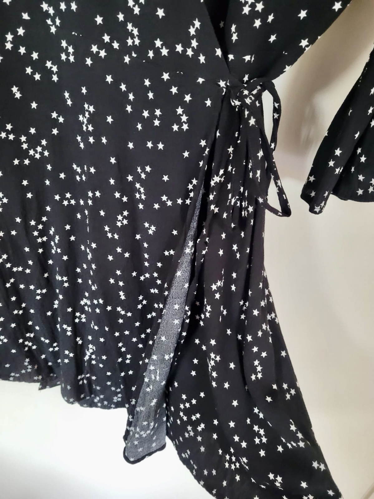 Black and White Wrap Dress
