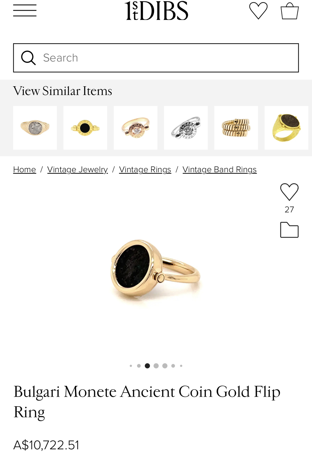 Monete Flip ring