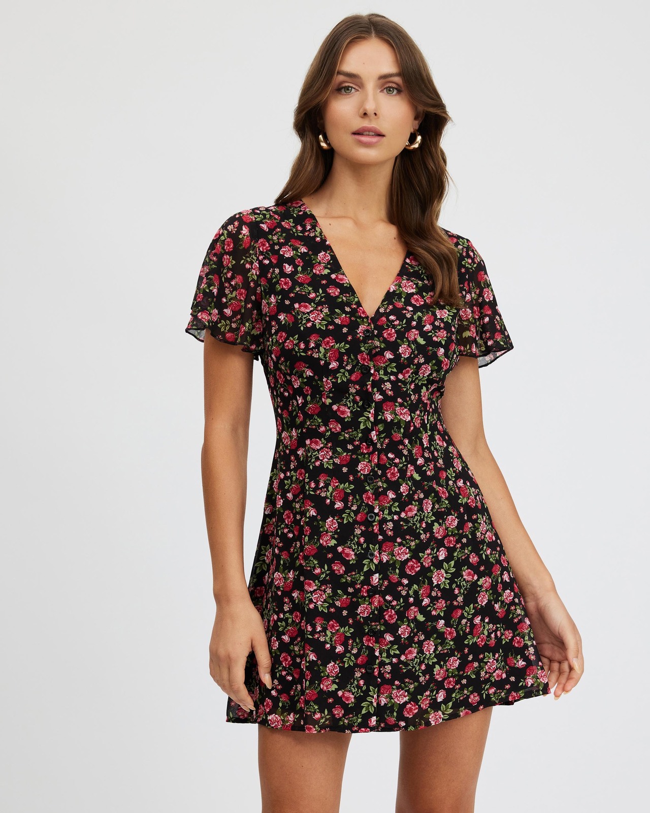 Tianna Button Front Mini Dress