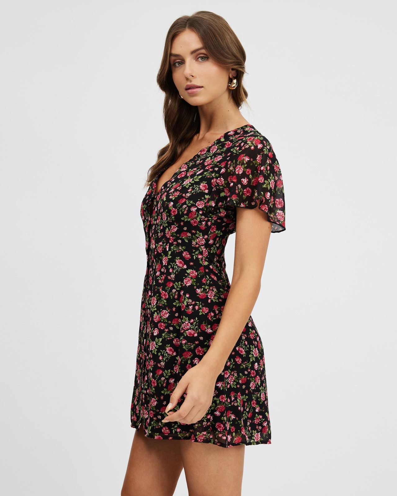 Tianna Button Front Mini Dress