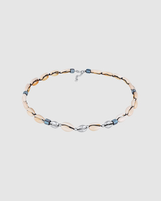 Elli Jewelry Necklace Choker Glass Beads Surfer Style with Kauri