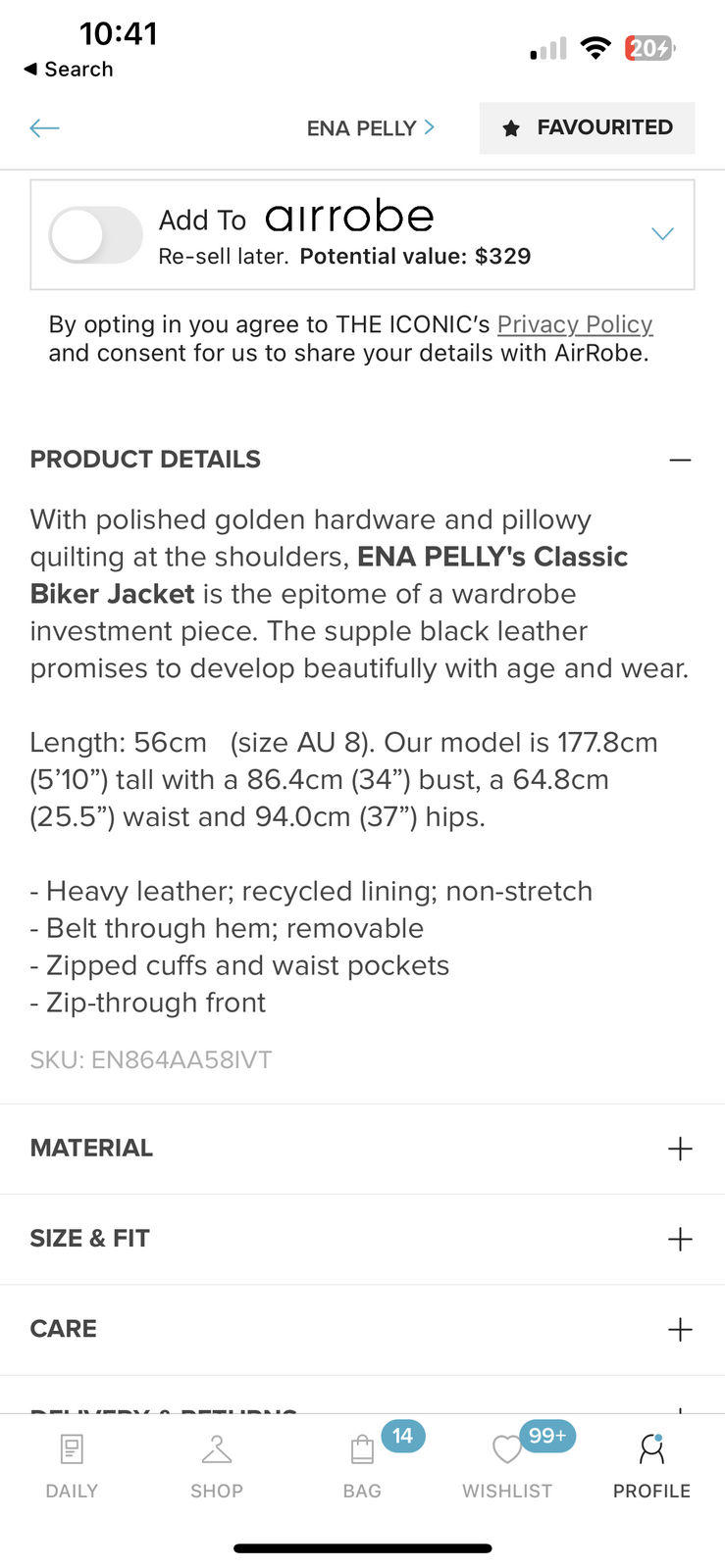 black leather biker jacket gold hardware sz 16/14 AirRobe