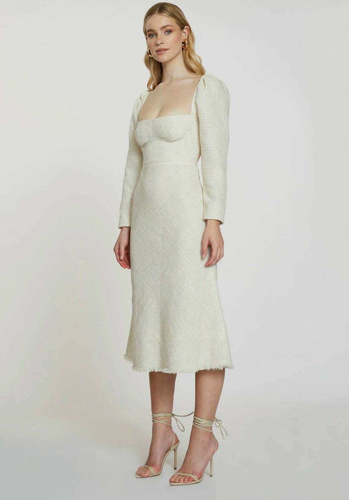 By Johnny - Oat Tweed Bustier Dress