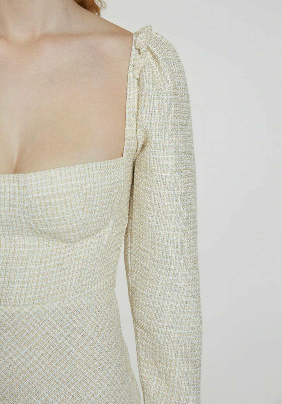 By Johnny - Oat Tweed Bustier Dress