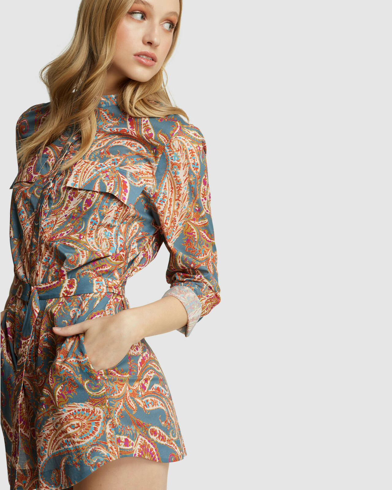 Monty Cotton Paisley Jumpsuit