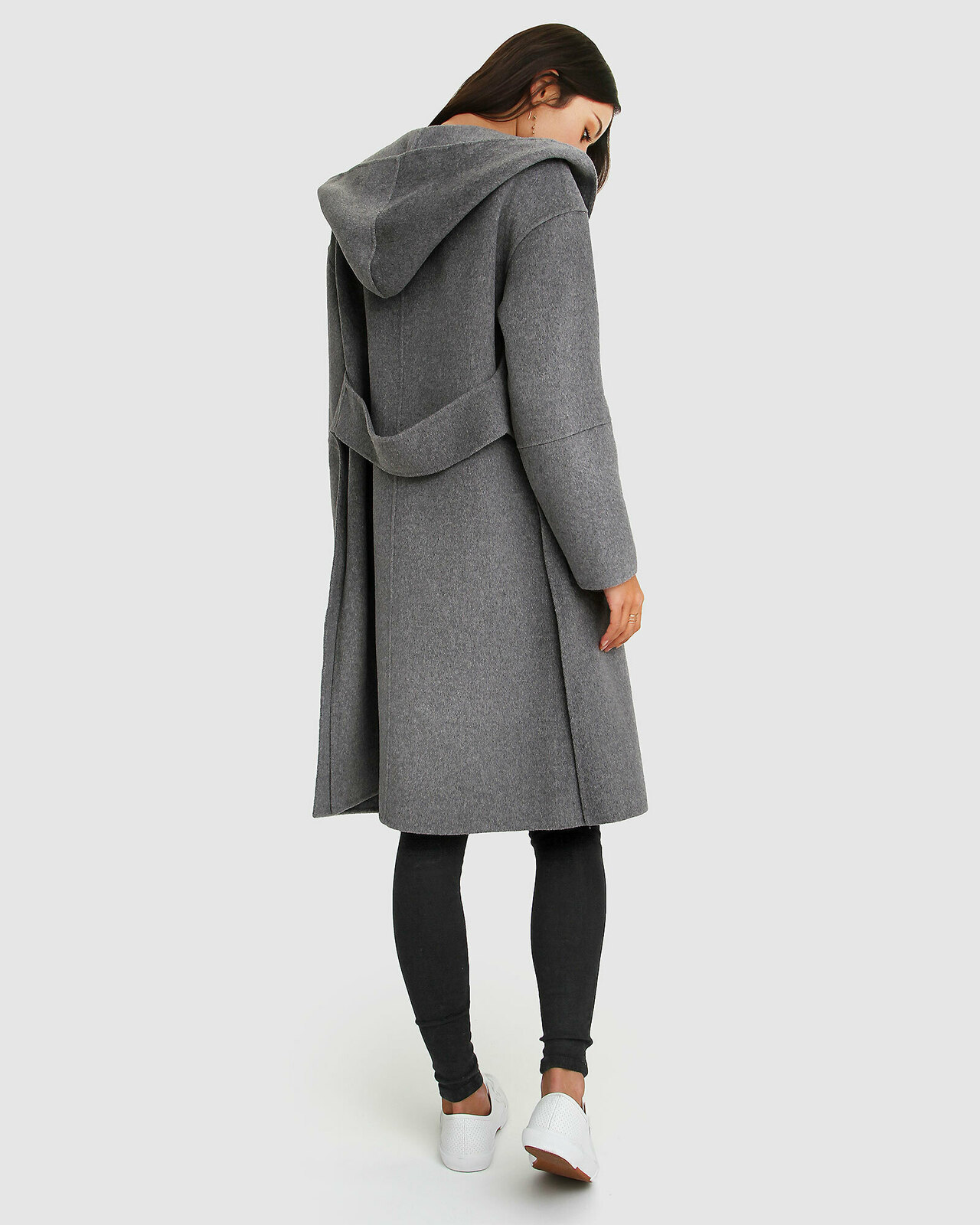 Walk This Way Wool Blend Hooded Coat
