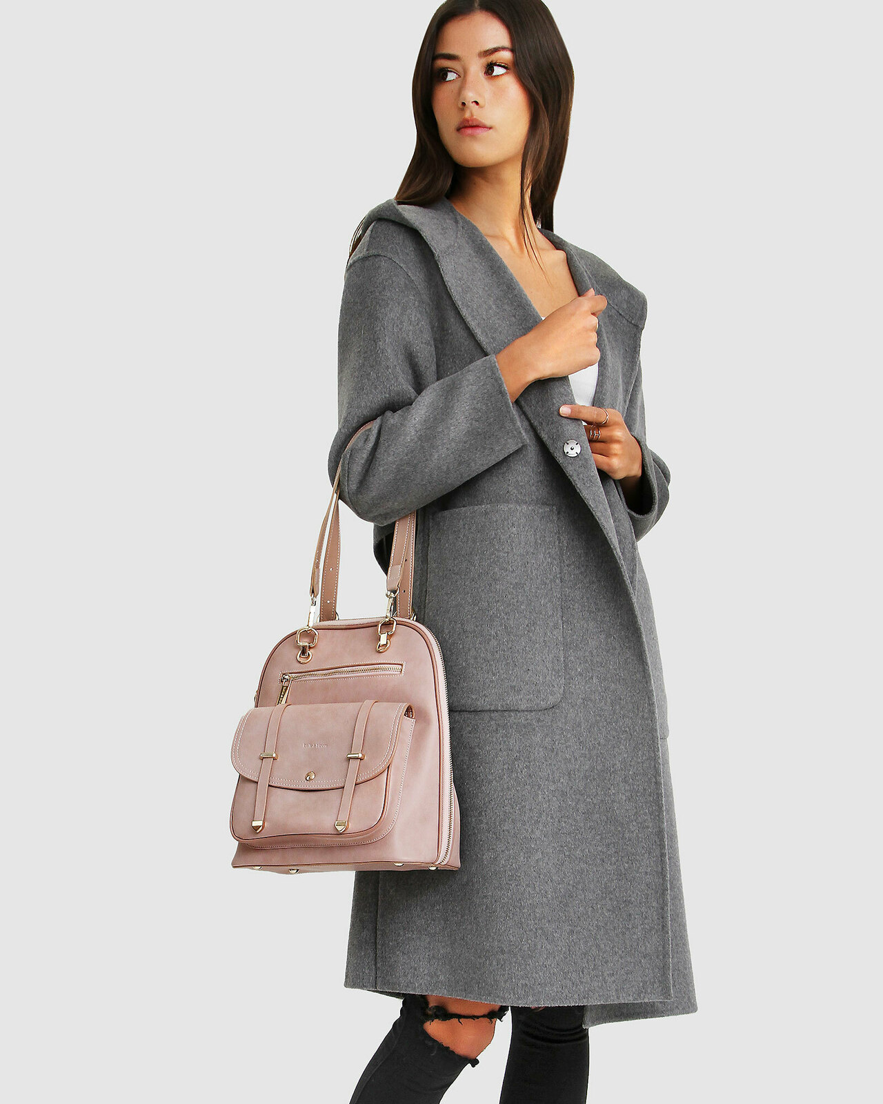 Walk This Way Wool Blend Hooded Coat